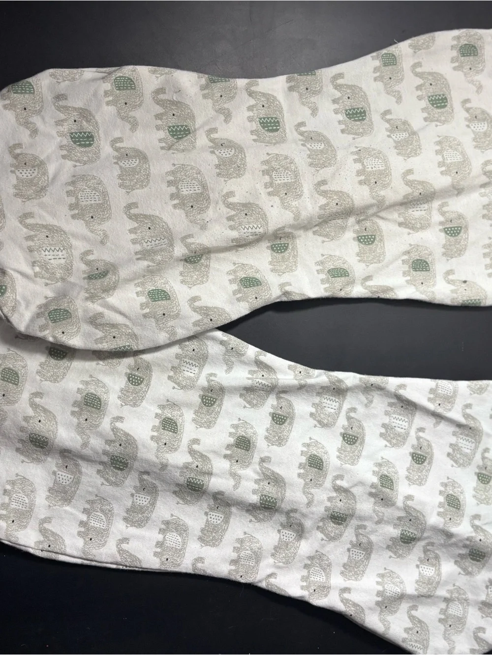 SwaddleMe White Sleep Sacks with Gray and Green Elephant Print (2 Pack)